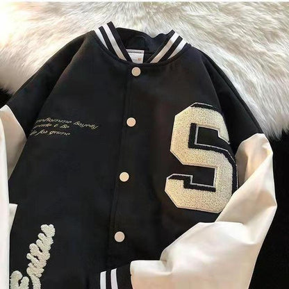 Quilted Embroidered Baseball Jacket